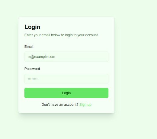 NutriTrack Lite login screen